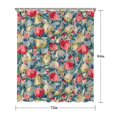 thumbnail image 5 of Pioneer Flower Floral Print Pattern Shower Curtain 72"x84" ,Bathroom Decorative Shower Curtains Set with 12 Hooks,Modern Waterproof Washable Shower Curtain, 5 of 6