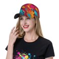 thumbnail image 2 of Baseball Cap, Colorful Abstract Swirls Trucker Hats Women Dad Hat for Workouts - Baseball hat Adjustable Size, 2 of 7