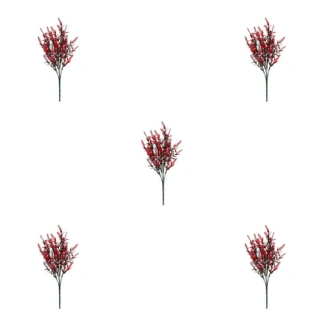 relayinert 2pack/lot Artificial Plant For Indoor Or Outdoor Stylish And Low Maintenance red 5Set