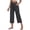 19# Dark Gray, variant on Athletic Capri Pants Womens High Waisted Straight Leg Tummy Control Yoga Capris Leggings with Pockets Crop Workout Summer Pants Black L