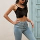 thumbnail image 2 of Camisetas sin mangas con tirantes finos para mujer, camisetas sin mangas con cuello en V y dobladillo de terciopelo ajustado a la moda para verano, 2 of 5