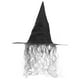 thumbnail image 1 of KAKOWELY Sombrero de bruja con pelo, sombrero de bruja para mascarada de Halloween, sombrero de bruja para cosplay, sombrero de disfraz, 1 of 4