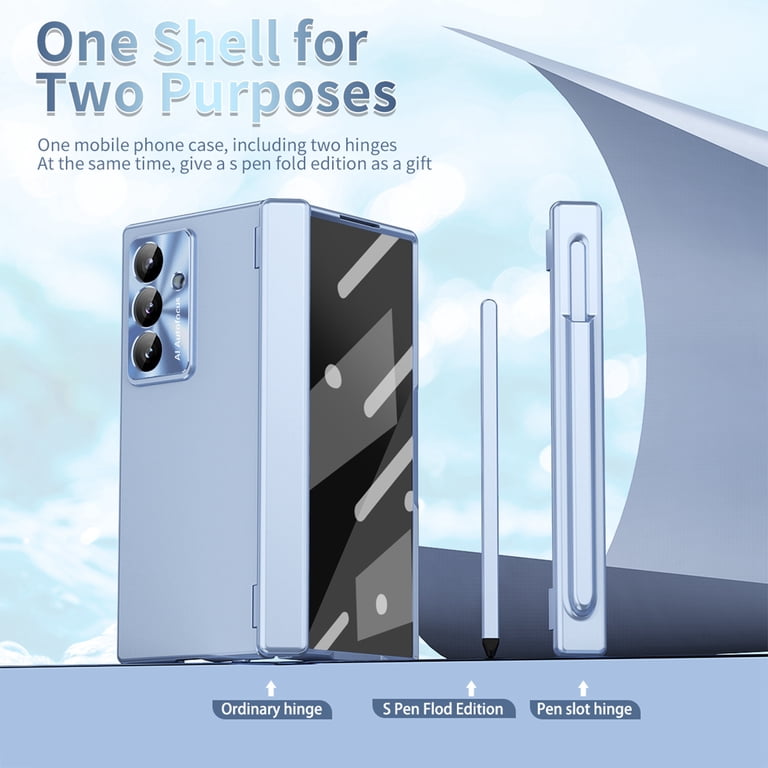 Dteck Case for Samsung Galaxy Z Fold 7 2025,4-in-1 Magnetic Hinge
