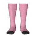 thumbnail image 1 of Fotbe Glitter Pink Calcetas Divertidas Estampadas para Hombre y Mujer, Calcetas de Algodón hasta la Rodilla para Caminar, Correr, Enfermería y Embarazo, 1 of 6