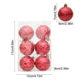thumbnail image 3 of RBCKVXZ Vintage Christmas Balls Ornaments, 2.36"/60mm 6 PCS Christmas Tree Balls Pandent Shatterproof Christmas Decorations for Xmas Tree Holiday Party Wreath Home Decor, 3 of 6
