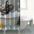 thumbnail image 4 of Elephant in Bathtub with Sunflowers 72x84in Shower Curtain,Bathroom Decorative Shower Curtains Set with 12 Hooks,Modern Waterproof Washable Shower Curtain, 4 of 4