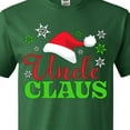 thumbnail image 4 of Inktastic Uncle Claus with Christmas Santa Hat and Snowflakes T-Shirt, 4 of 5