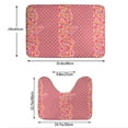 thumbnail image 3 of Honeii Chocolate with Flowing Cream Pattern Bathroom Anti-Skid Pad Bathroom Mat Vintage Seamless Pattern Not-Slip Toilet Rug Set, 3 of 6