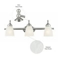 Globe Electric Diana 3Light Exclusive Satin Nickel & Alabaster Vanity