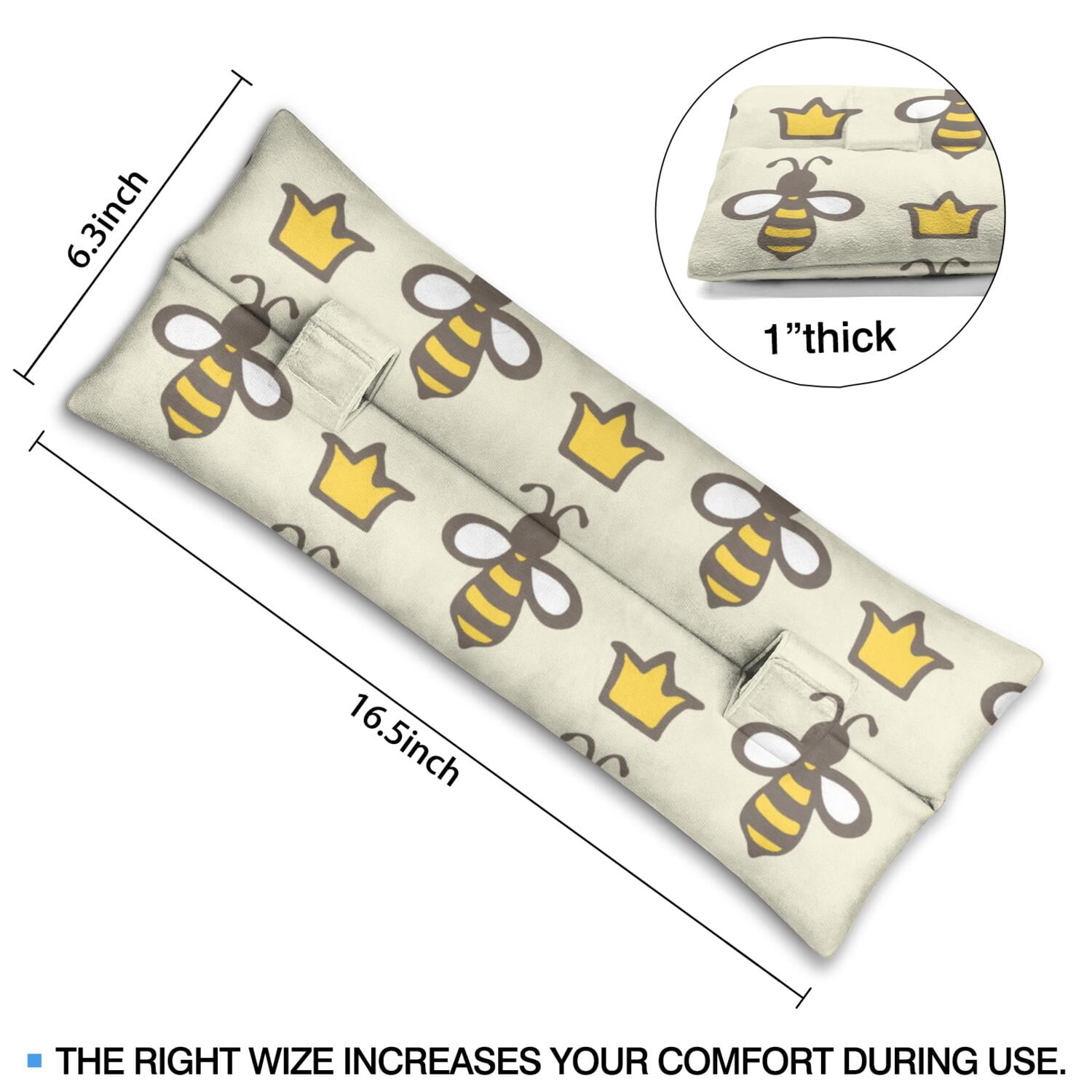 Friendly Bee and Daisy Seatbelt Pillow for Women After Surgery - Mastectomy Breast Cancer Heart Surgery Recovery Cushion - Soft Honeycomb Car Travel Pressure Relief Pad