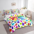 thumbnail image 3 of Homewish Colorful Ribbon Bow 7-Piece Twin Bedding Sets for Children Teens Girls,Abstract Leopard Print Bedding Comforter Set,Dreamy Princess Breathable Sheet Sets,Breathable Home Decor,Reversible, 3 of 8