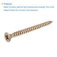 thumbnail image 4 of Uxcell M4 x 50mm Phillips Flat Head Carbon Steel Color Zinc Plated Wood Screws 200 Pack, 4 of 5
