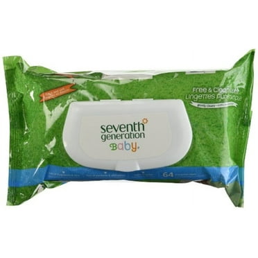 Seventh Generation Free & Clear Baby Wipes 64 ea (Pack of 3)