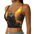 thumbnail image 2 of Honeii Sunset Maple Tree Fox patten Workout Crop Tank Top for Women Yoga Tank Tops Athletic Sports Shirts Exercise Undershirts,Sports Bra,Sports vest-XX-Large, 2 of 8
