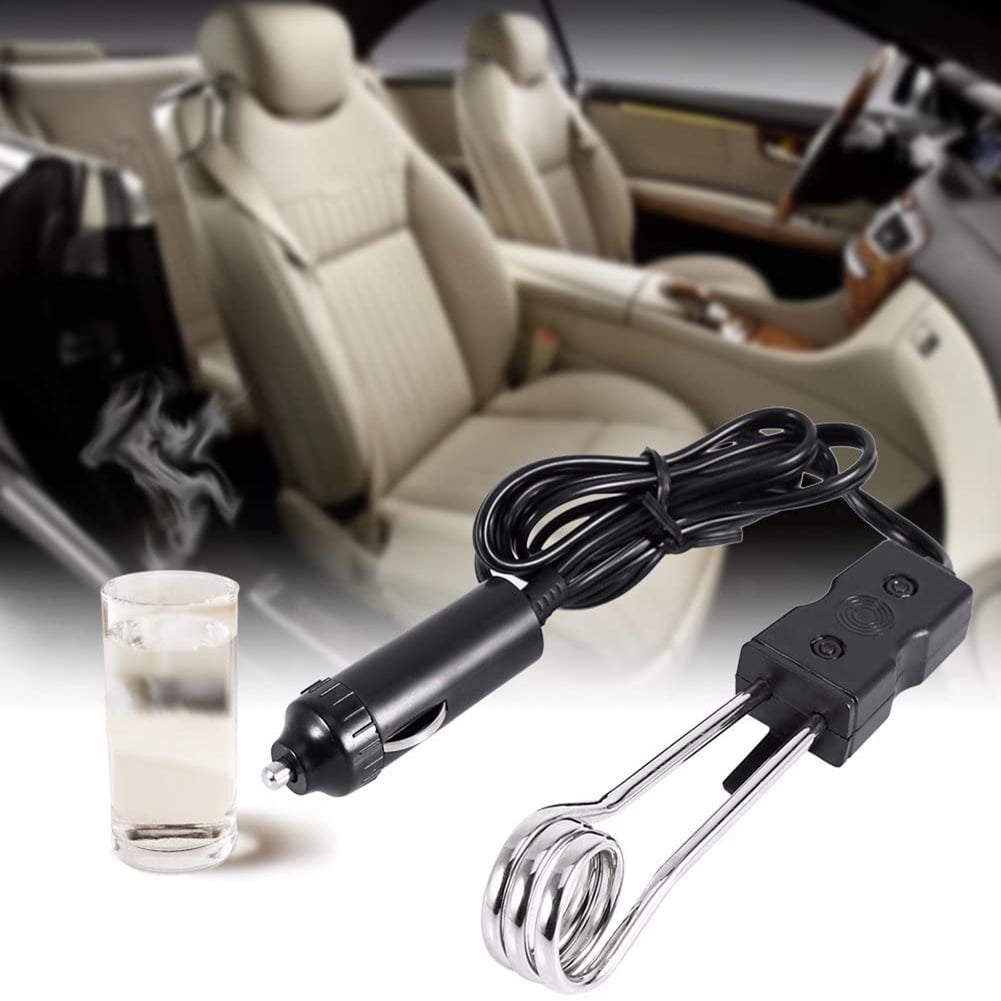 LAFGUR 12V/24V Mini Portable Electric Car Boiled Water Immersion Heater Traveling Camping Picnic New, Portable Immersion Heater,Immersion Heater -Car