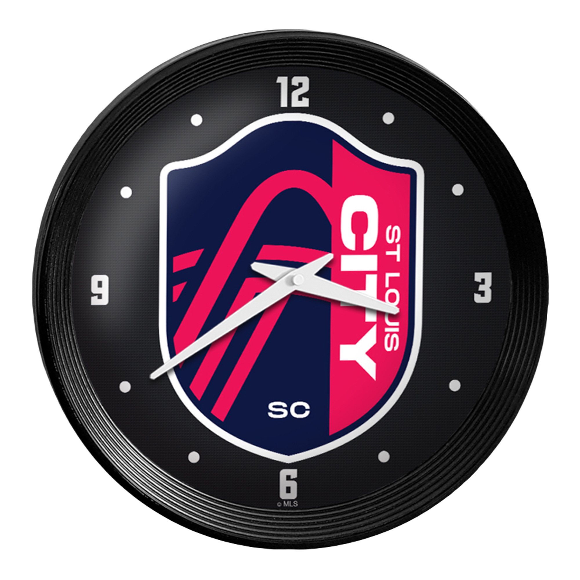 St. Louis City SC 15 Ribbed Frame Wall Clock