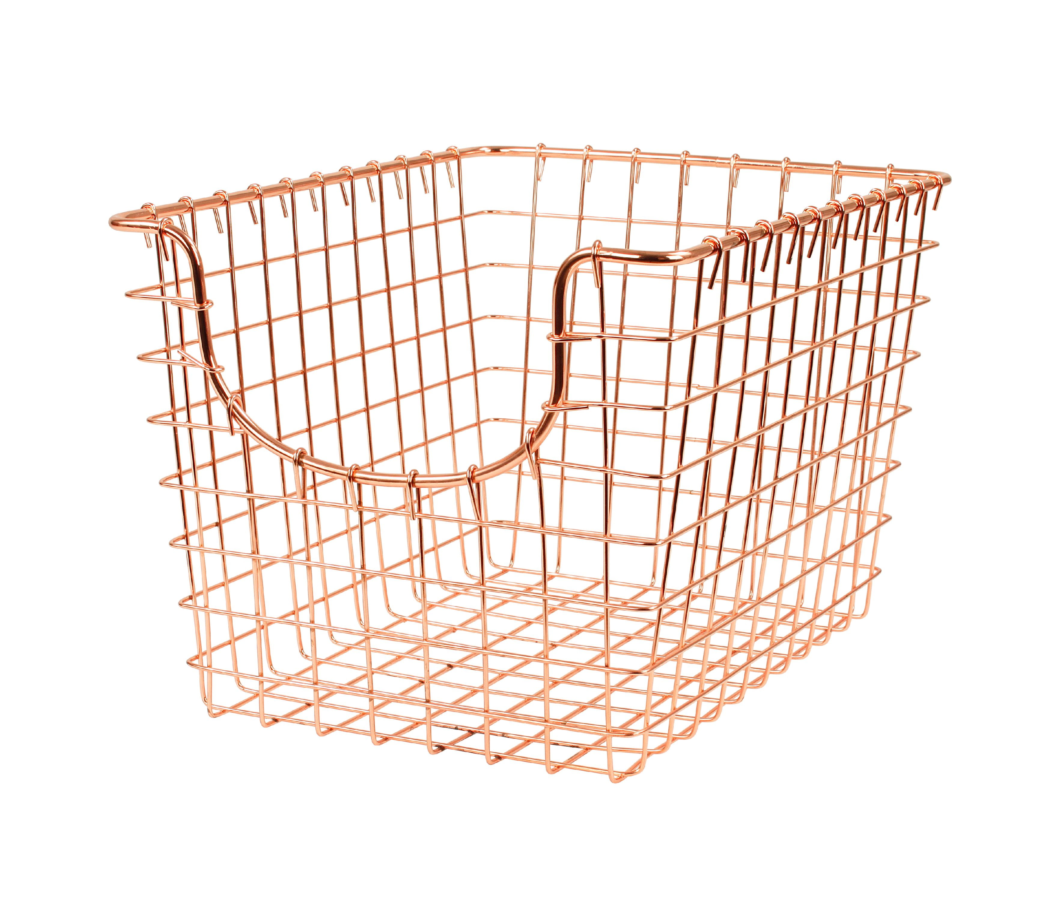 Spectrum Diversified Scoop Wire Storage Basket, VintageInspired Steel