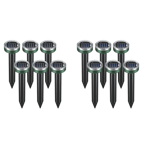Repelente Solar Topos Con Vibración Ultrasónica para Jardín Granja (redondo 6 Unidades)