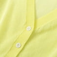 thumbnail image 6 of Zwiiyzr 18M-7Y Baby Girls Knitted Cardigan Solid Color Thin Button Up Sweater Toddler Long Sleeve Jacket Outerwear Yellow, 6 of 9