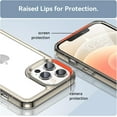 thumbnail image 4 of Case for iPhone 12 Pro Max Case Slim Dropproof [Defend from Drop/Scratch/Slip/Fingerprint] Clear Acrylic Hard Back Soft TPU Bumper Hybrid Phone Cover for iPhone 12 Pro Max-Crystal Black, 4 of 16