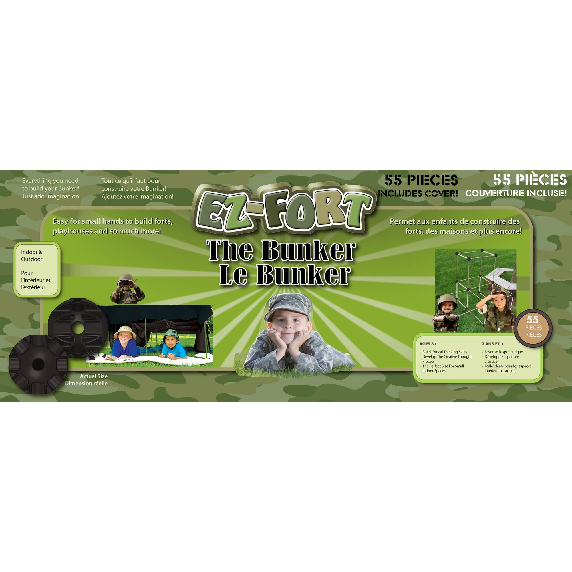 EZFORT The Bunker 55Piece Fort Building Kit  Walmart.com