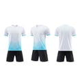 thumbnail image 4 of Kids' Dynamic 5-15Y 2 Piece Training Set, Short Sleeve Soccer Top & Shorts, Casual Sport Outfit White 12-13 Years, 4 of 6