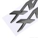 thumbnail image 2 of Pair of 3D Motorcycle Emblem Stickers for XMAX 125 250 400 (Black), 2 of 4