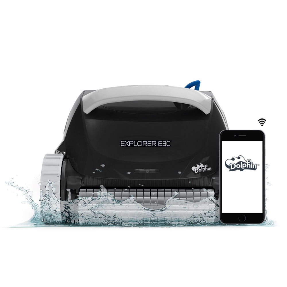 blue.dolphin8 Dolphin Explorer E30 Automatic Robotic Pool Cleaner with Wi-Fi