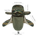 thumbnail image 2 of Basysin Oversize L/XL/XXL Sun Hats for Men Neck Flap Waterproof Quick Dry Bucket Hat Adjustable Wide Brim Summer Boonie Cap for Fishing Hiking 1PC-Green, 2 of 7
