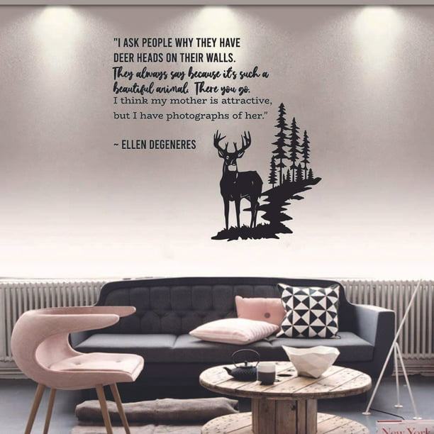 Deer Heads On Their Walls Quote Hunting Hunter Huntsman Hunt Forest Animal Quotes Wall Decal Sticker - Deer Hunting Home Decor