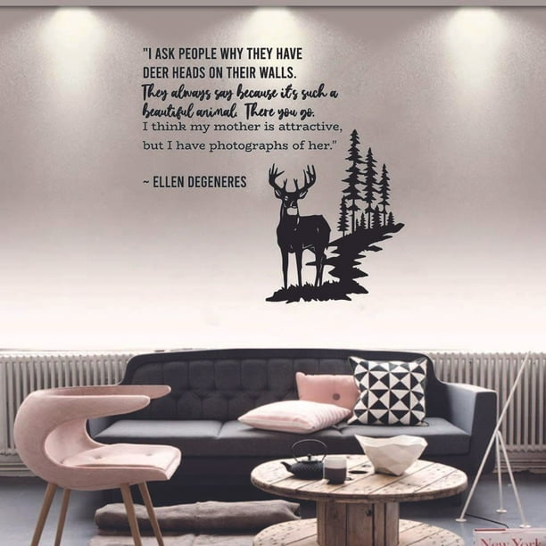 Deer Heads On Their Walls Quote Hunting Hunter Huntsman Hunt Forest Animal Quotes Wall Decal Sticker - Deer Hunting Home Decor Deer Heads On Their Walls Quote Hunting Hunter Huntsman Hunt Forest Animal Quotes Wall Decal Sticker - Deer Hunting Home Decor