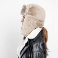 thumbnail image 3 of MesaSe Winter Trapper Hat for Women  Solid Color Earflaps  Used for Warm Windproof Riding Skiing(6 Colors), 3 of 4