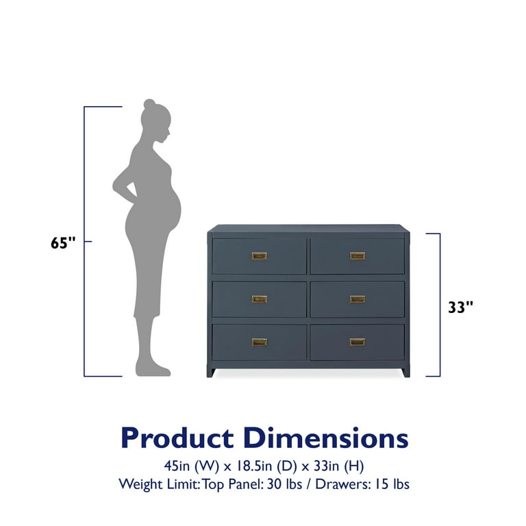Baby Relax Miles 6-Drawer Dresser with Changing Top, Nursery, Graphite Blue - Walmart.com Baby Relax Miles 6-Drawer Dresser with Changing Top, Nursery, Graphite Blue - Walmart.com