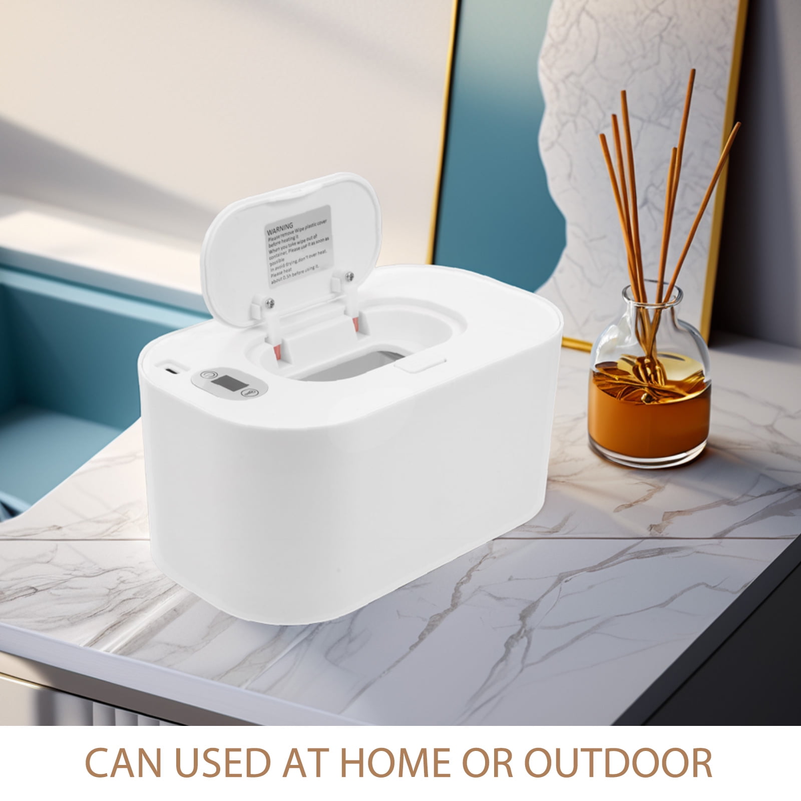 Beaupretty Portable Wipe Heater USB Constant Temperature for Home Use White 1Set