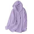 thumbnail image 4 of Craaazy Womens Sun Protective Long Sleeve Button Down Shirts Solid Color Hoodies Summer Tops for Beach Vacation, 4 of 4