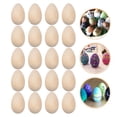 thumbnail image 2 of 20pcs Unfinished Wooden Eggs Graffiti Wooden Eggs DIY Easter Egg Decoration, 2 of 10