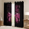 thumbnail image 3 of Homewish Retro Pink Bowknot Black Out Curtains for Girl, Western American Flag Curtains Pack of 2 (42x63 Each), Camo Abstract Ombre Bedroom Curtains, Window Curtains Home Decor, 3 of 7
