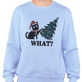thumbnail image 2 of What Christmas Cat Sweatshirt Unisex 2X-Large Light Blue, 2 of 5