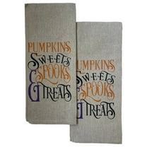 Boo Halloween Kitchen Towel Set with Spooks & Treats, 2 Cotton Dish Towels