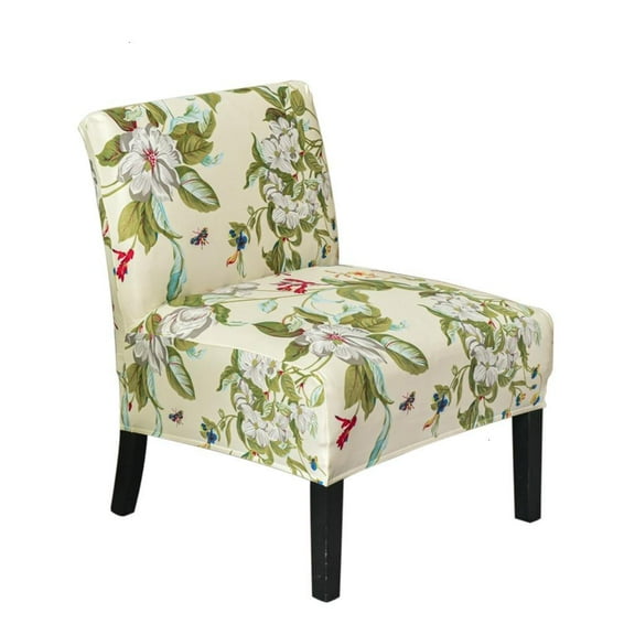Removable Armless Sofa Cover Color Print Stretch Slipper Chair Slipcover