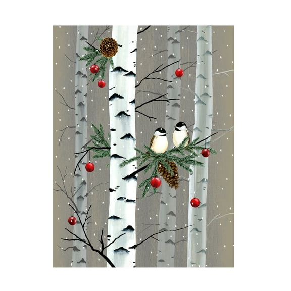 Grace Popp 'Birch Birds I' Canvas Art