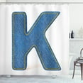 thumbnail image 1 of Ambesonne Letter K Shower Curtain, Alphabet Font Style, 69"Wx84"L, Blue Yellow, 1 of 3