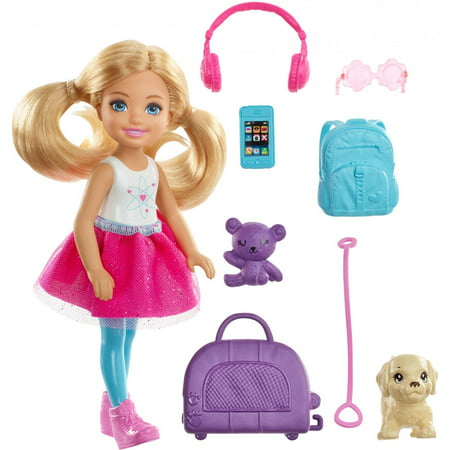 Barbie Chelsea Doll & Travel Set with Puppy &