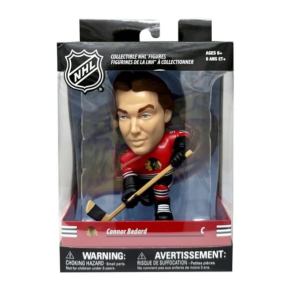 Party Animal Big Shot Shooter NHL Chicago Blackhawks Connor Bedard figurine en vinyle (12 cm/4,75 po)