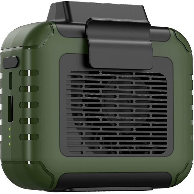 Ventilador portátil con clip para cintura 3 en 1, ventilador de cuello recargable personal de 6000 mah hasta 16 h, flujo de aire fuerte, 3 velocidades (hy)
