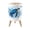 Color 2, variant on Small Trash Can with Lid Ocean Home Decor Blue Turtle Sea Coastal Marine Life 1.8 Gallon Dog Proof Trash Can Round Garbage Can Waste Bin Wastebasket for Bathroom Bedroom Living Room
