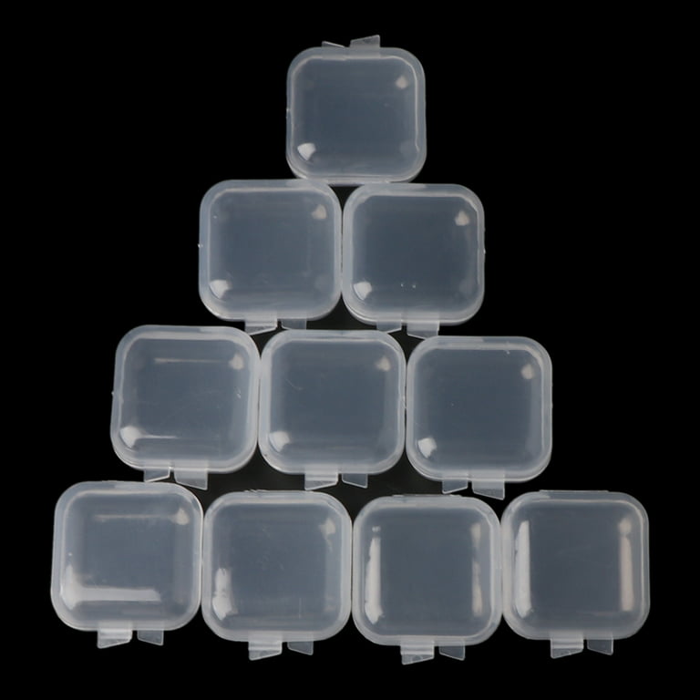 Wotermly 20 Pcs Mini Storage Containers Small Rectangle Plastic