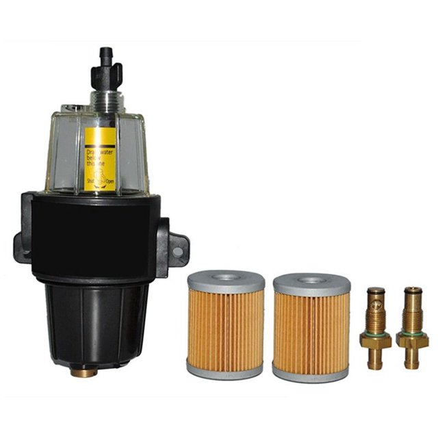 Juego de separador de filtro de combustible UF-10K y 2 piezas adicionales Tanque de motores fueraborda para yates y barcos