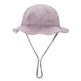 thumbnail image 6 of Inevnen Baby Bucket Hat Sun Protection Infant Wide Brim Fisherman Floppy Hat Floral with Chin Strap, 6 of 9