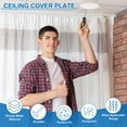 thumbnail image 3 of Uxcell 5Pcs 210mm/8.3" Diameter Metal Ceiling Hole Cover Plate, Downlight Hole Trim Wall Mount Decorative Cap Access Panel for 6.3-7.9inch Round Ceiling and Wall Openings, Matte White, 3 of 7